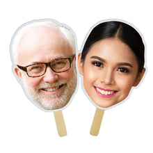 Load image into Gallery viewer, Big Head Cutouts Big Head on a Stick Face on a Stick Custom Face Fan Head on Stick Party Funny Gift