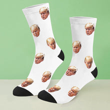 Load image into Gallery viewer, Trump Christmas socks Trump Photo Socks Trump Face socks Trump Christmas Santa Socks