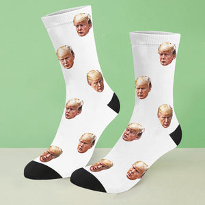 Trump Christmas socks Trump Photo Socks Trump Face socks Trump Christmas Santa Socks