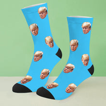 Load image into Gallery viewer, Trump Christmas socks Trump Photo Socks Trump Face socks Trump Christmas Santa Socks