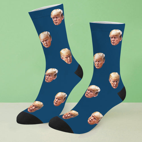 Trump Christmas socks Trump Photo Socks Trump Face socks Trump Christmas Santa Socks