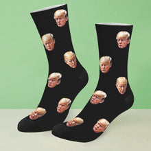 Load image into Gallery viewer, Trump Christmas socks Trump Photo Socks Trump Face socks Trump Christmas Santa Socks