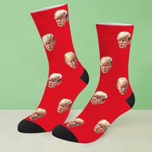 Load image into Gallery viewer, Trump Christmas socks Trump Photo Socks Trump Face socks Trump Christmas Santa Socks