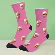 Load image into Gallery viewer, Trump Christmas socks Trump Photo Socks Trump Face socks Trump Christmas Santa Socks