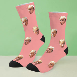 Trump Christmas socks Trump Photo Socks Trump Face socks Trump Christmas Santa Socks