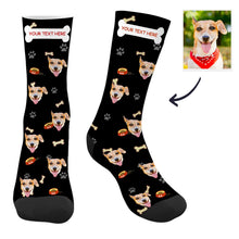 Load image into Gallery viewer, Dog Face Socks Dog Socks Custom Dog Photo Socks with Text Christmas Gift