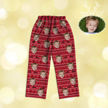 Load image into Gallery viewer, Kids&#39; Christmas Pajamas with Face Kids Custom Christmas Pajamas Custom Pajamas for Kids