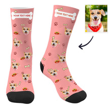 Load image into Gallery viewer, Dog Face Socks Dog Socks Custom Dog Photo Socks with Text Christmas Gift