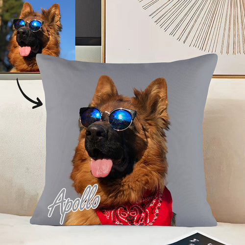 Custom Pet Photo Pillow Decorative Cushion Cover Cat Pillow Dog Pillow Decorative Throw Pillows